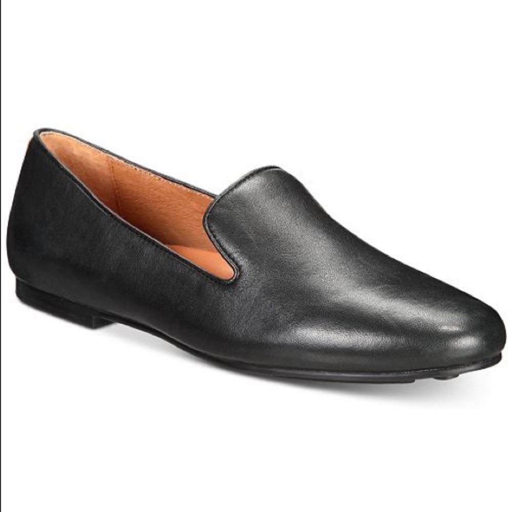 Gentle Souls Black Leather Loafers